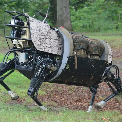 Legged Squad Support System robot prototype, 2021, DARPA image.