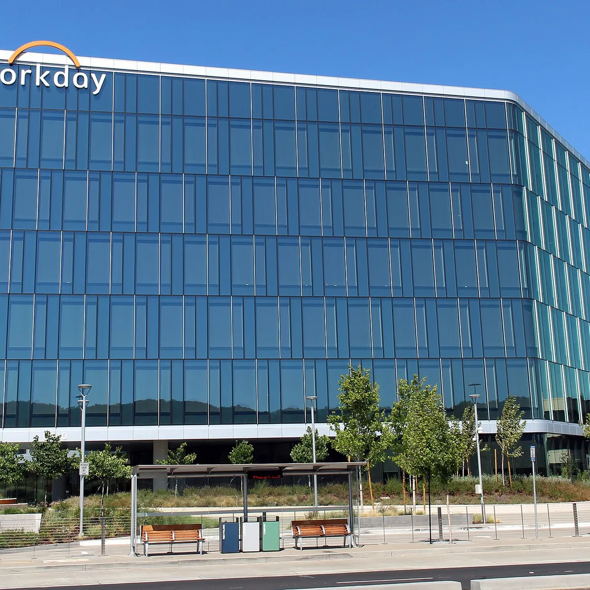 Workday, Inc. headquarters in Pleasanton, California. Photographed by user Coolcaesar on August 24, 2019.