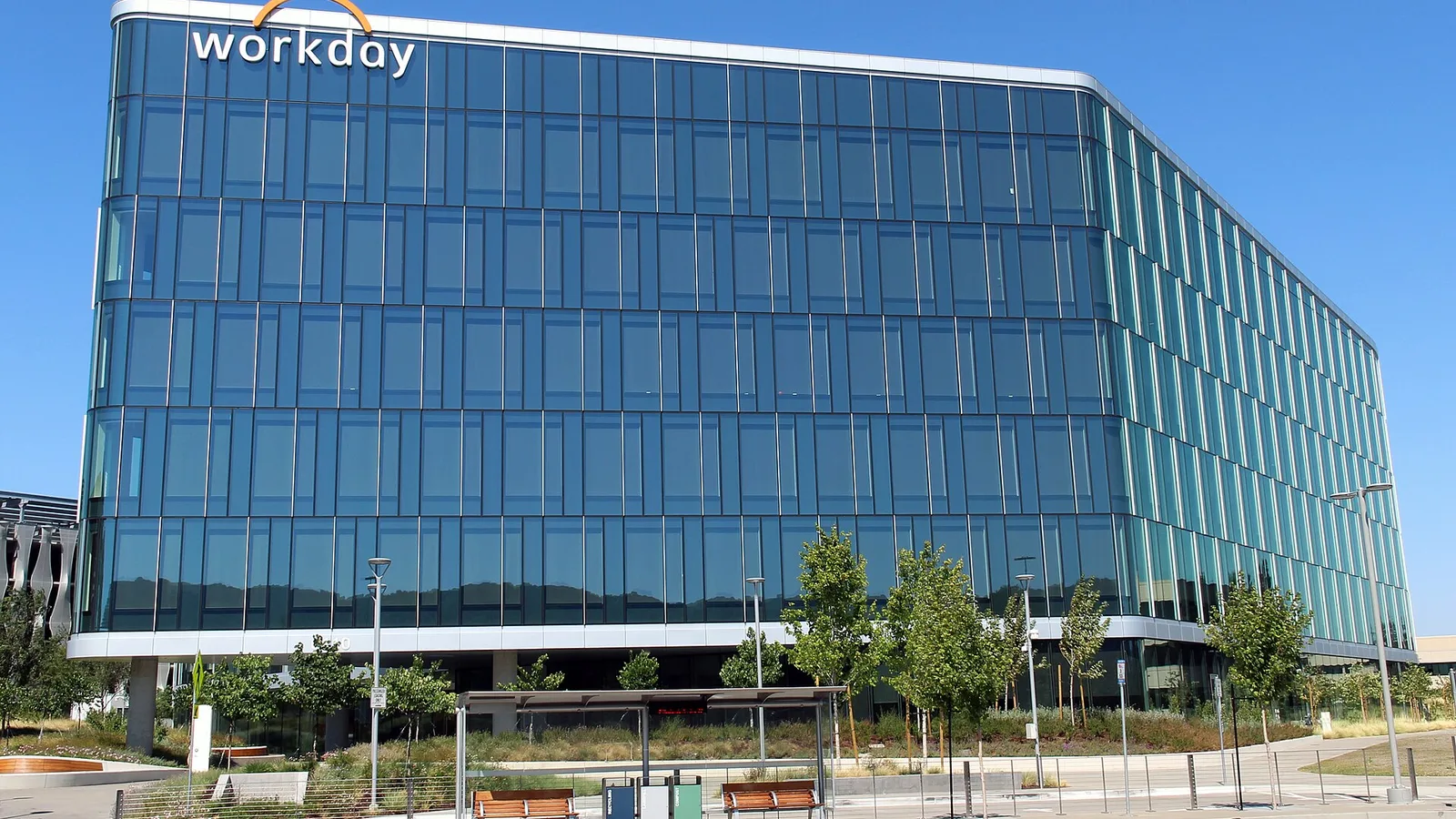 Workday, Inc. headquarters in Pleasanton, California. Photographed by user Coolcaesar on August 24, 2019.
